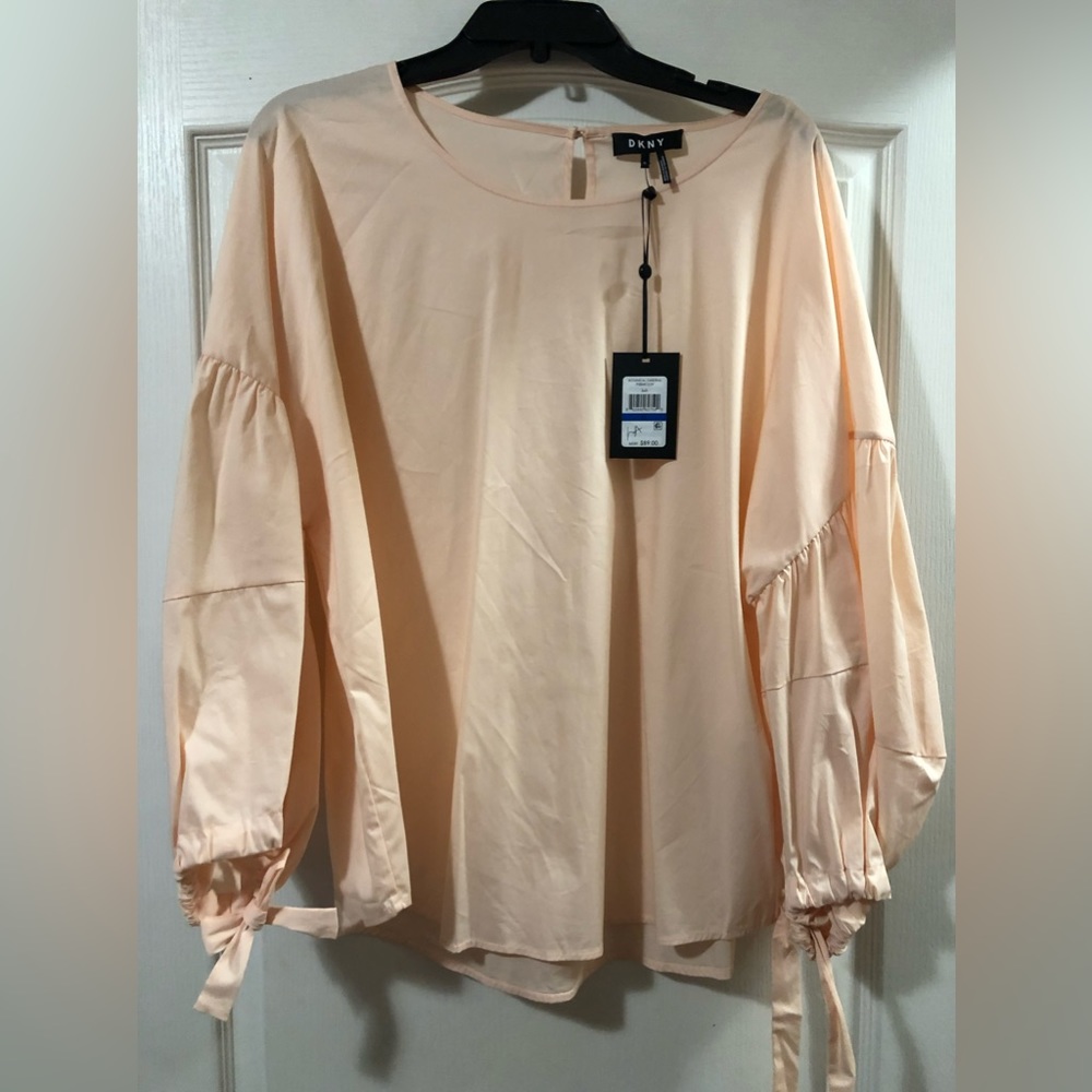 NWOT….DKNY Peach Long Sleeve Top